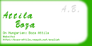 attila boza business card